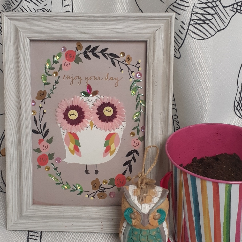 Owl Love Ya "Enjoy Your Day" Framed Art